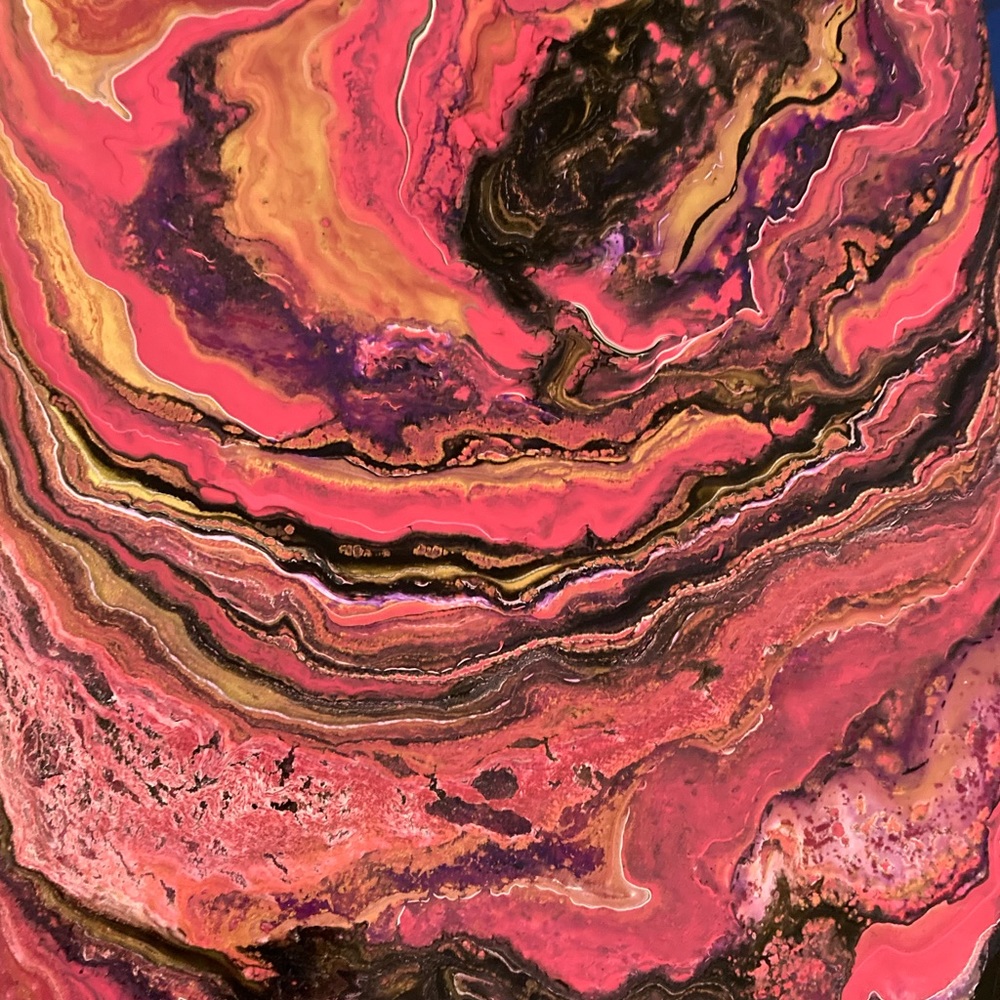 Original handmade pour painting